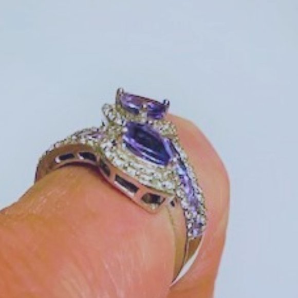 Genuine 925 SS Tanzanite ring - Size 7 - Picture 8 of 8